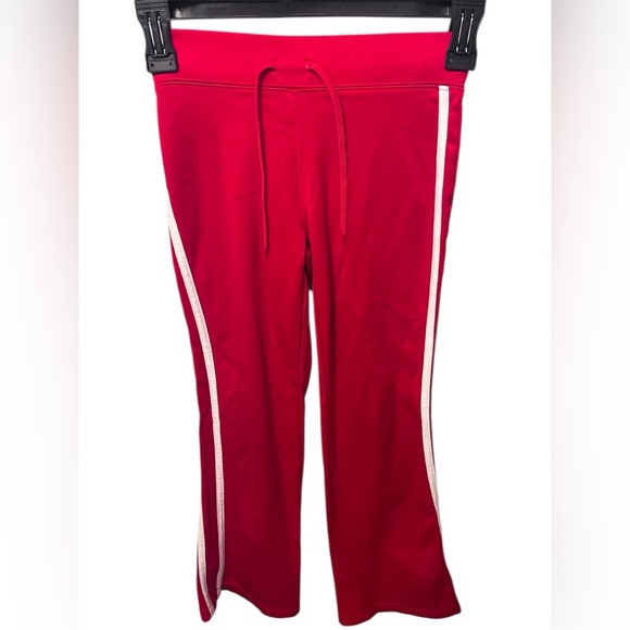 Red Track Pants for Kids with White Stripes - Picture 1 of 3